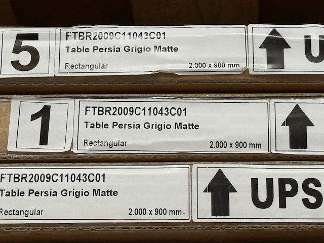 1x keramische tafelblad persia grigio matte - 2000mm - afbeelding 2 van  3