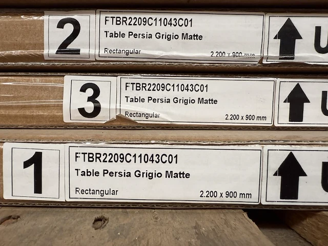 1x keramische tafelblad persia grigio matte - 2200mm - afbeelding 2 van  3