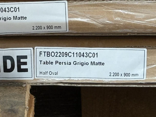 1x keramische tafelblad persia grigio matte - 2200mm - afbeelding 2 van  3