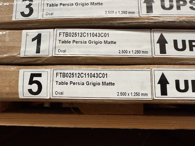 1x keramische tafelblad persia grigio matte - 2500mm - afbeelding 2 van  3