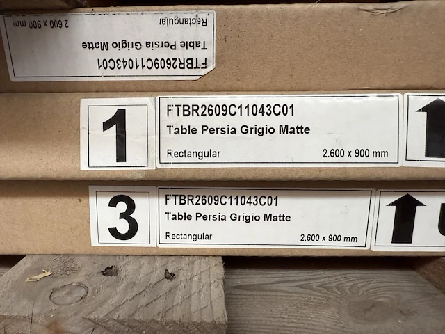 1x keramische tafelblad persia grigio matte - 2600mm - afbeelding 2 van  3