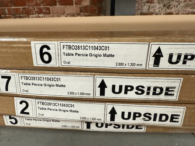 1x keramische tafelblad persia grigio matte - 2800mm - afbeelding 2 van  3