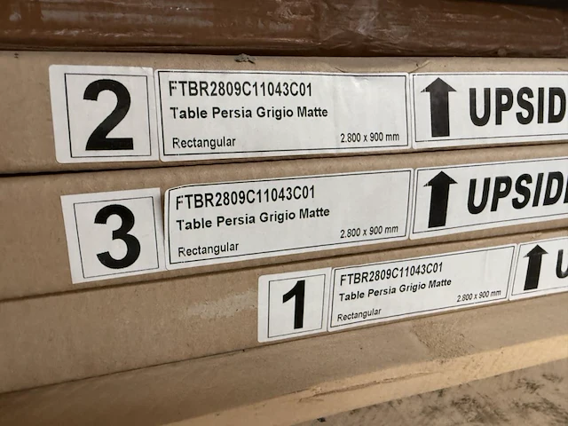 1x keramische tafelblad persia grigio matte - 2800mm - afbeelding 2 van  3