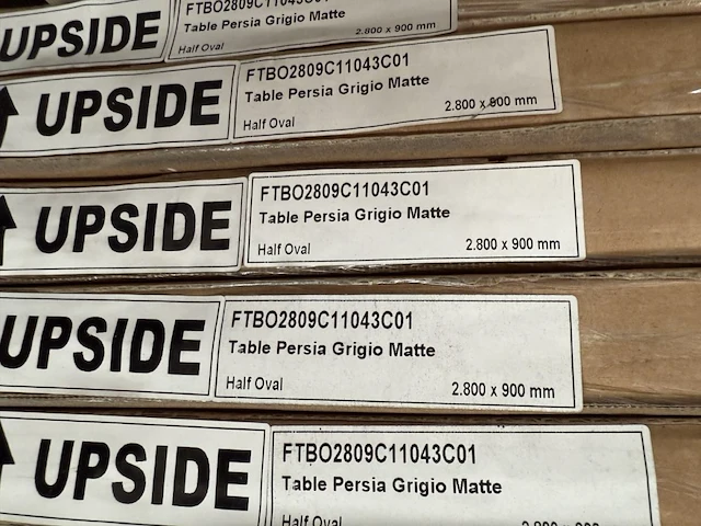 1x keramische tafelblad persia grigio matte - 2800mm - afbeelding 2 van  3