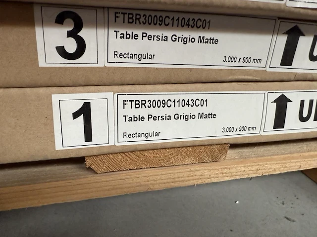 1x keramische tafelblad persia grigio matte - 3000mm - afbeelding 2 van  3