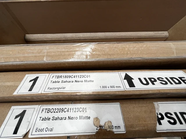 1x keramische tafelblad rectangular sahara nero matte - 1800x900mm - afbeelding 2 van  2