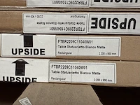 1x keramische tafelblad statuarietto bianco matte - 2200mm - afbeelding 2 van  3
