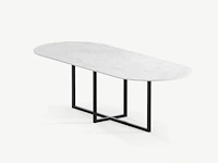1x keramische tafelblad statuarietto bianco matte - 2200mm - afbeelding 1 van  3