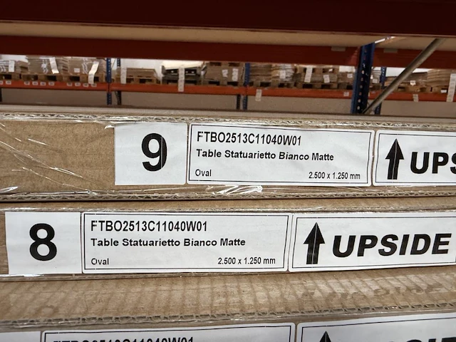 1x keramische tafelblad statuarietto bianco matte - 2500mm - afbeelding 2 van  3