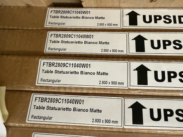 1x keramische tafelblad statuarietto bianco matte - 2800mm - afbeelding 2 van  3