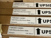 1x keramische tafelblad statuarietto bianco matte - 2800mm - afbeelding 2 van  3