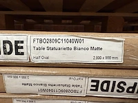 1x keramische tafelblad statuarietto bianco matte - 2800mm - afbeelding 2 van  3