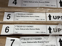 1x keramische tafelblad statuarietto bianco matte - 2800mm - afbeelding 2 van  3