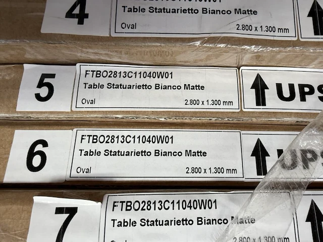 1x keramische tafelblad statuarietto bianco matte - 2800mm - afbeelding 2 van  3