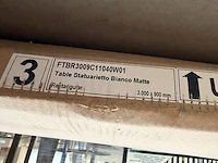 1x keramische tafelblad statuarietto bianco matte - 3000mm - afbeelding 2 van  4
