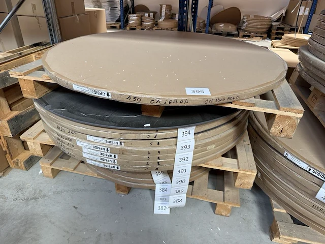 1x keramische tafelblad statuarietto bianco matte - dia 1500mm - afbeelding 3 van  3