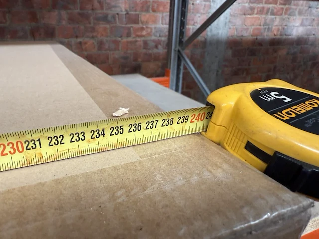 1x keramische tafelblad travertin - 2400mm - afbeelding 3 van  4