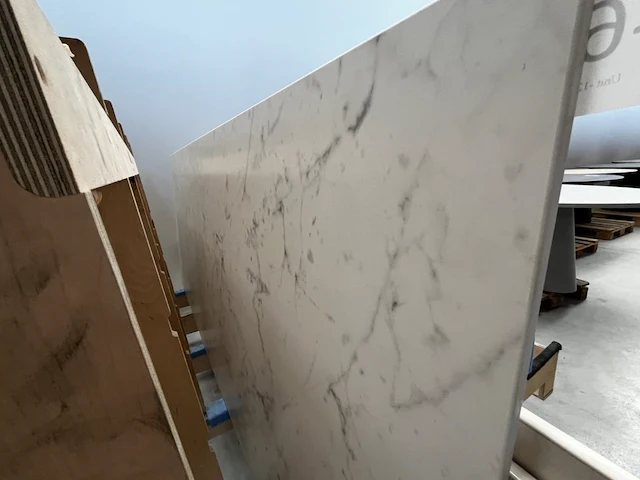 1x keramische werkblad carrara - 2200x900mm - afbeelding 3 van  4