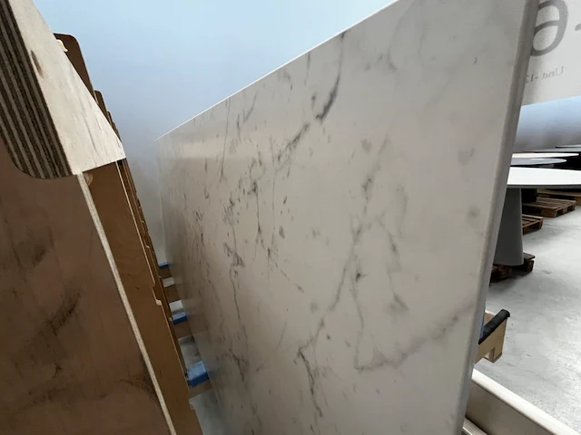 1x keramische werkblad carrara - 2200x900mm - afbeelding 1 van  3