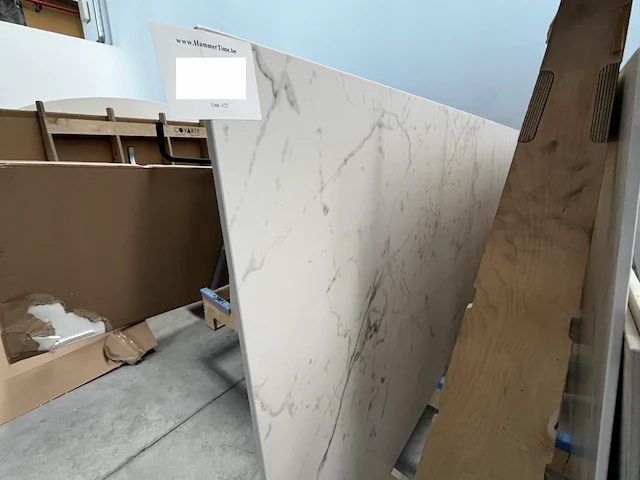 1x keramische werkblad carrara - 2800x900mm - afbeelding 1 van  2