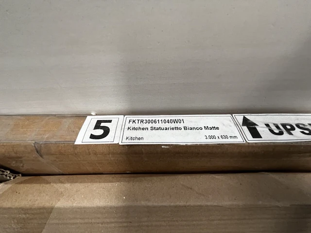 1x keramische werkblad statuarietto bianco matte - 3000x630mm - afbeelding 2 van  2