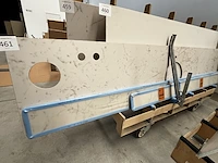 1x keramische werkblad statuarietto bianco matte - 3000x630mm - afbeelding 1 van  4