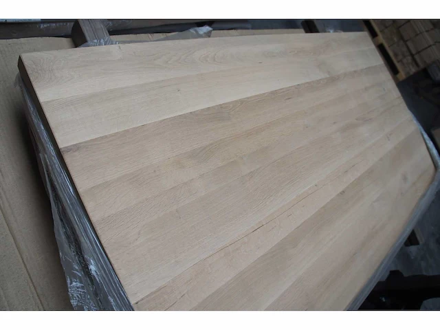 1x massief eiken tafelblad 1m60 - afbeelding 3 van  4