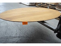 1x massief eiken tafelblad 1m80 ovaal - afbeelding 1 van  5
