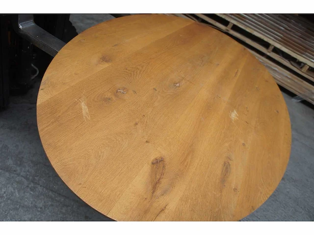 1x massief eiken tafelblad 1m80 ovaal - afbeelding 4 van  5