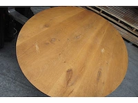 1x massief eiken tafelblad 1m80 ovaal - afbeelding 4 van  5