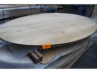 1x massief eiken tafelblad 1m80 ovaal - afbeelding 1 van  3