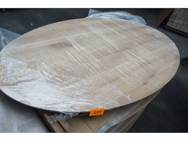 1x massief eiken tafelblad 1m80 ovaal - afbeelding 1 van  2