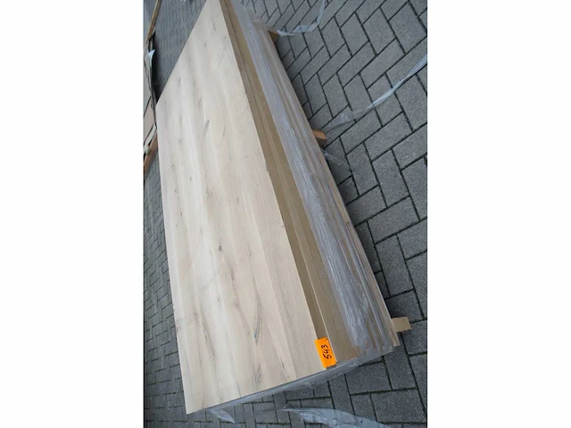 1x massief eiken tafelblad 2m10 - afbeelding 1 van  4