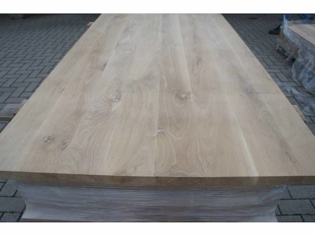 1x massief eiken tafelblad 2m50 - afbeelding 2 van  3