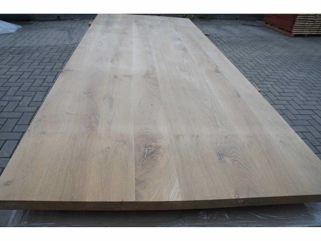 1x massief eiken tafelblad 2m50 - afbeelding 3 van  3