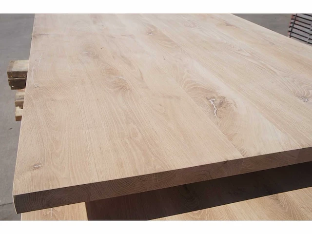 1x massief eiken tafelblad 2m50 - afbeelding 5 van  6
