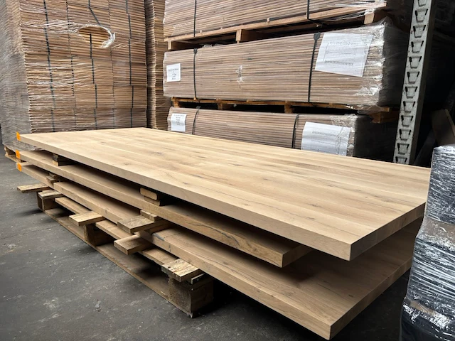 1x massief eiken tafelblad 2m50 - afbeelding 4 van  4
