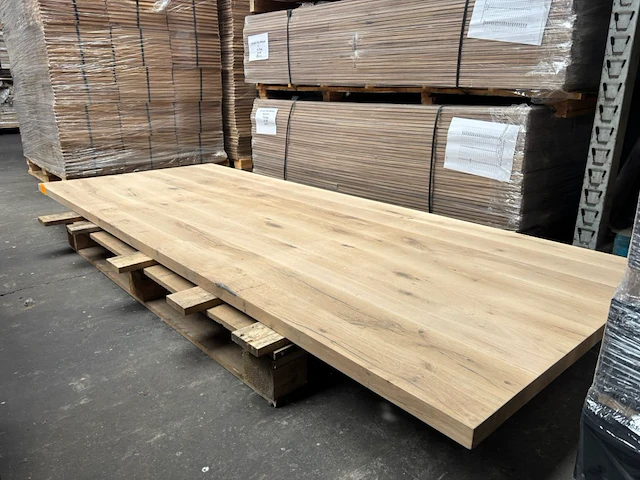 1x massief eiken tafelblad 2m50 - afbeelding 2 van  4