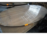 1x massief eiken tafelblad 2m80 ovaal - afbeelding 1 van  3