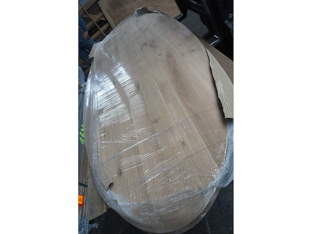 1x massief eiken tafelblad 3m ovaal - afbeelding 3 van  3