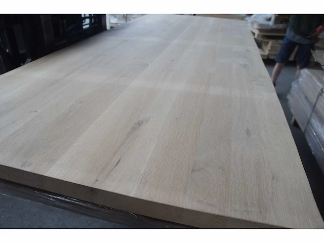 1x massief eiken tafelblad boomstameffect 2m40 - afbeelding 5 van  5