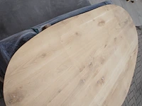 1x massief eiken tafelblad organisch 2m40 - afbeelding 4 van  5