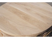 1x massief eiken tafelblad rond 1m - afbeelding 6 van  7