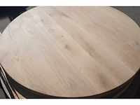 1x massief eiken tafelblad rond 1m - afbeelding 6 van  6