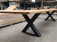 1x massief eiken vergadertafelblad 4m - afbeelding 2 van  10