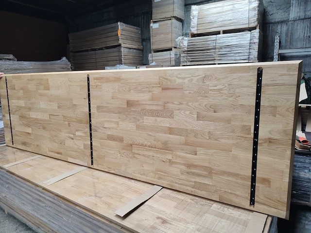 1x massief eiken vergadertafelblad 4m - afbeelding 6 van  10