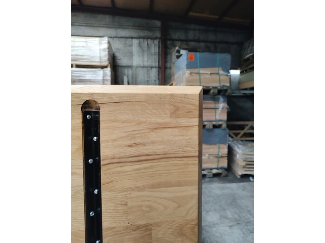 1x massief eiken vergadertafelblad 4m - afbeelding 8 van  10