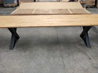 1x massief eiken vergadertafelblad 4m - afbeelding 3 van  4