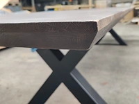 1x massief eiken vergadertafelblad 4m - afbeelding 2 van  4
