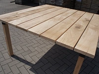 1x massieve buitentafel eik 1m50 - afbeelding 3 van  5